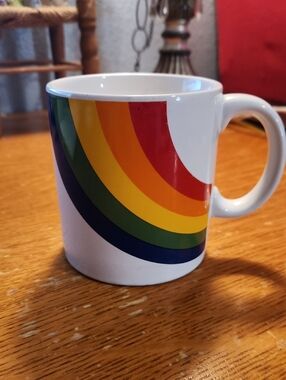 Vintage FTD Rainbow Ceramic Coffee Mug